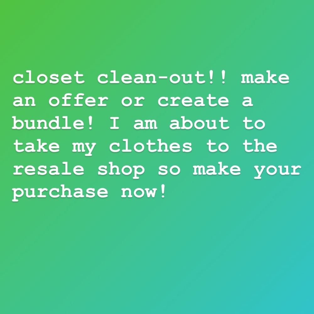 closet clean-out! lots of new listings!